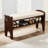 Modern Upholstered Entryway Bench with Wooden Frame and Lower Shoe Storage Shelf