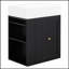 Meuble-lavabo mural de 20 pouces avec lavabo en céramique, armoire de rangement en panneau de fibres à densité moyenne, tiroir et tablette latérale - Conception moderne peu encombrante pour les petites salles de bain-919602185