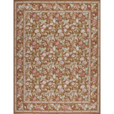 Highland Needleworks Flatweave Wool Area Rug in Brown