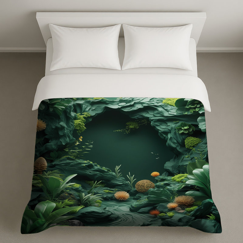 Housses de couette Lush Green Forest, Lit simple