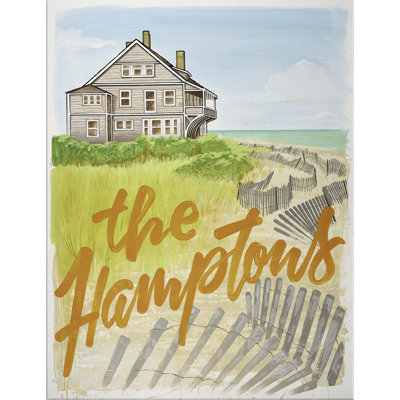 The Hamptons by Robert Robinson - Floater Frame Painting on Canvas