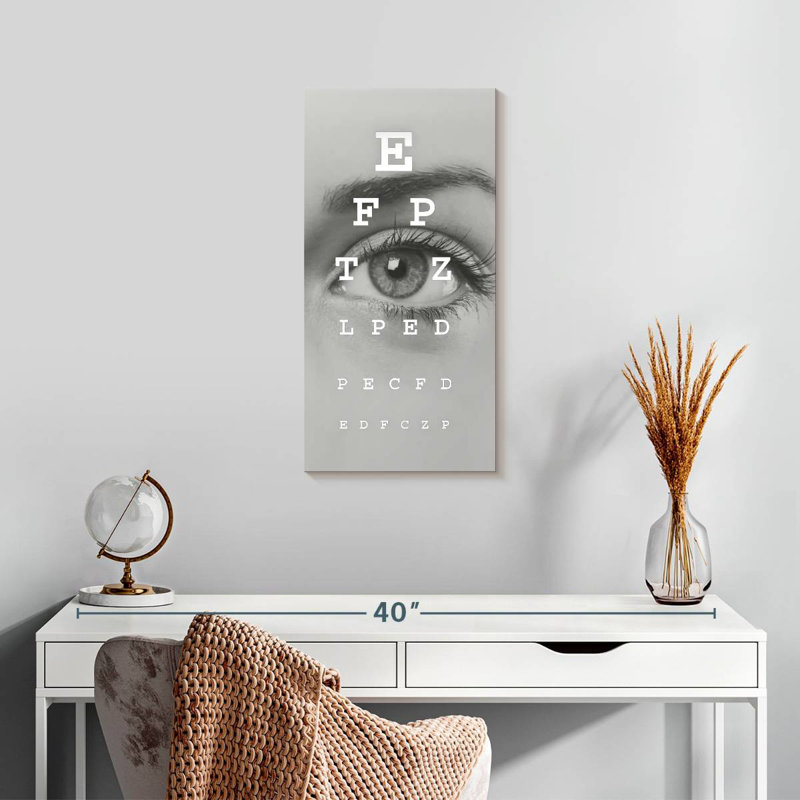 Eye Test Chart, 24" H x 12" W