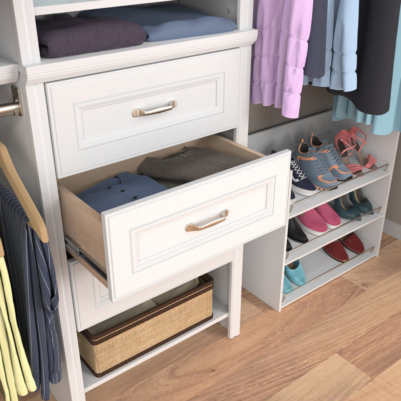Ensemble de tiroirs en bois blanc Impressions pour la tour Impressions, H 9,96 po x l 24,8 po x P 13,62 po