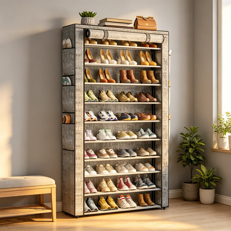 16 Pair Shoe Storage Cabinet