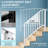 3-4 Steps Handrails for Indoor Outdoor Steps
