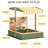 Kids Wooden Outdoor Sandbox with 180° Adjustable Canopy, Balance Scale, Funnels, 3-Sided Seating, Ground Liner & Durable Tarp, Outdoor Sand Box for Backyard Garden