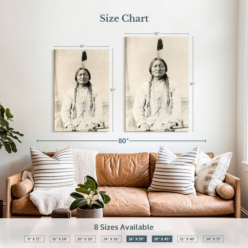 Lelar Sitting Bull II, 39" H x 26" W