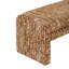 Banc de repose-pieds long rayé avec cadre enveloppant et tissu texturé Loxley-134492436