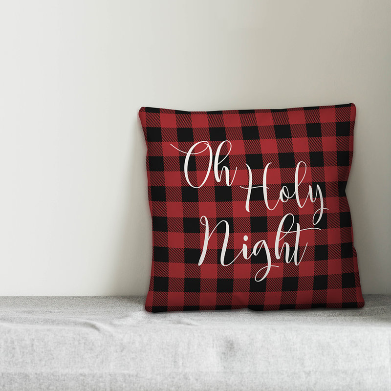 Plaid Throw Pillow, 16" x 16", Pillow Cover Only - Insert