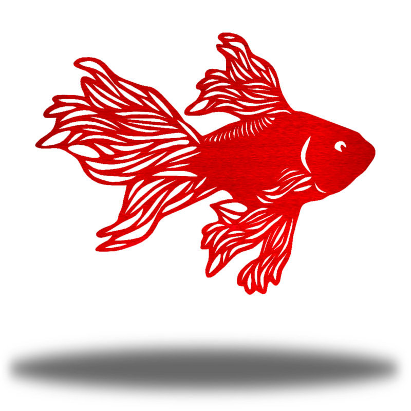 Décoration murale Yalamanchili Betta, H 12 po x l 12 po x P 0,0125 po, Rouge
