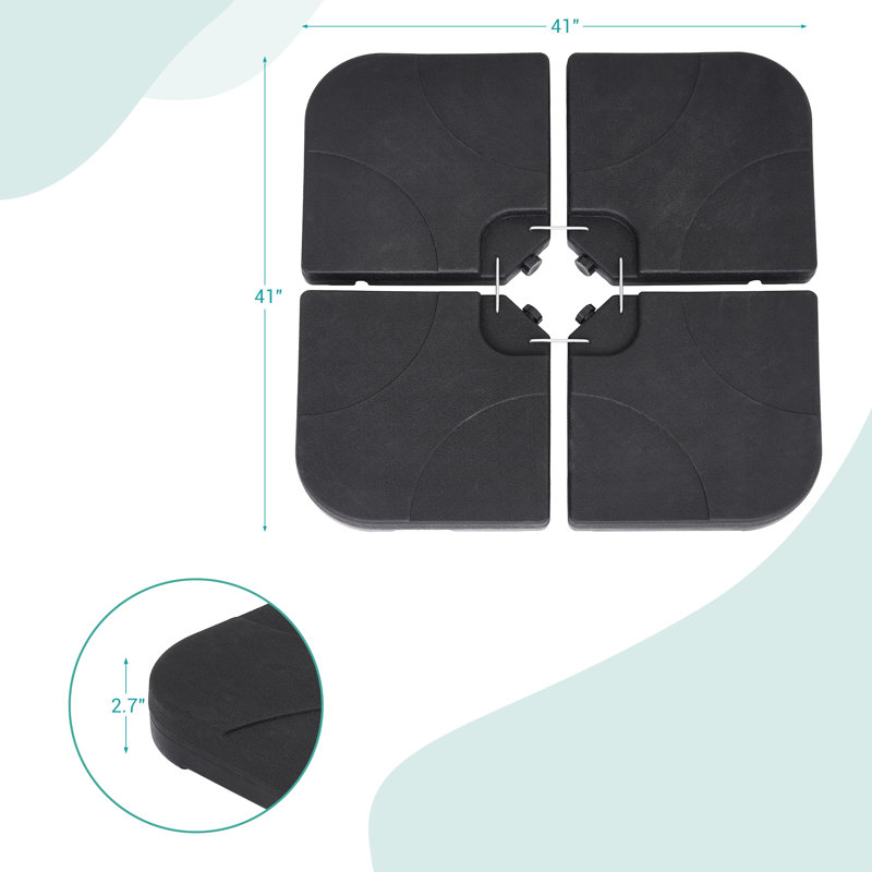 Base de parasol autoportante en plastique