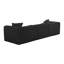 Canapé modulaire surdimensionné en velours côtelé noir Tov Furniture