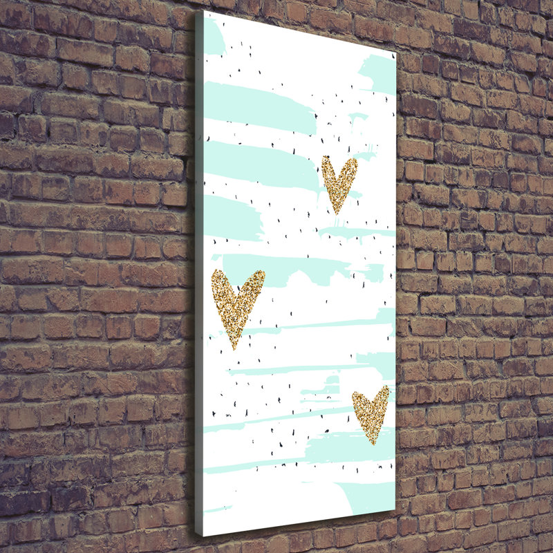 Hearts And Spots - Wrapped Canvas Print