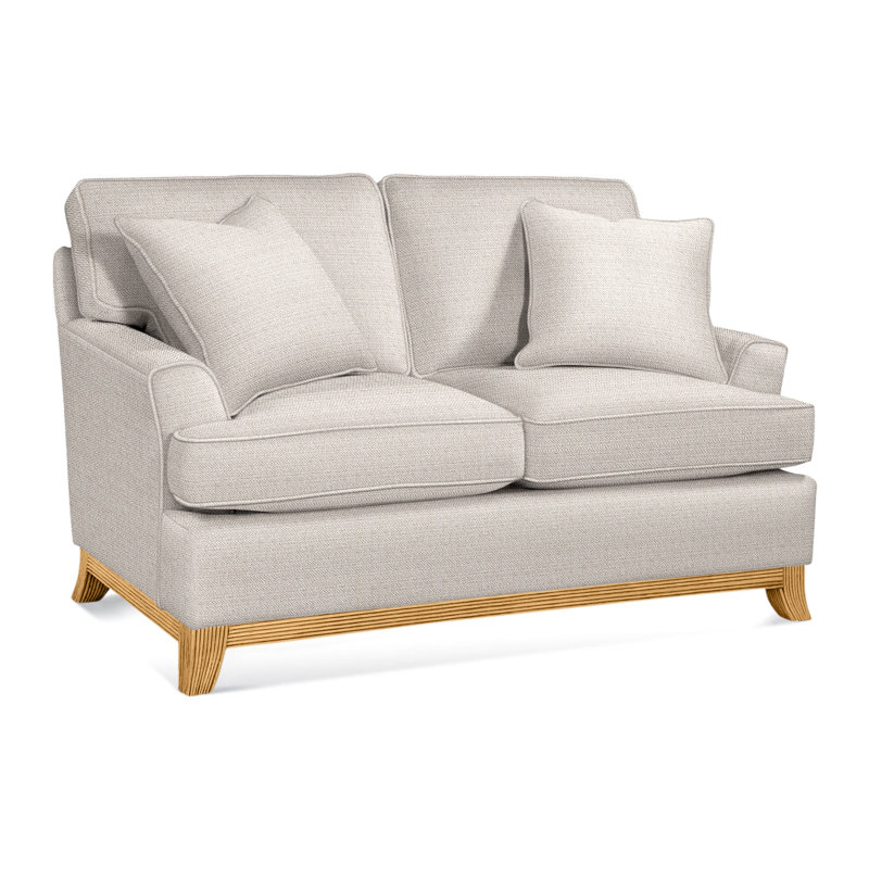 Oaks Way Loveseat, White Textured Performance; 0865-91, Havana Finish