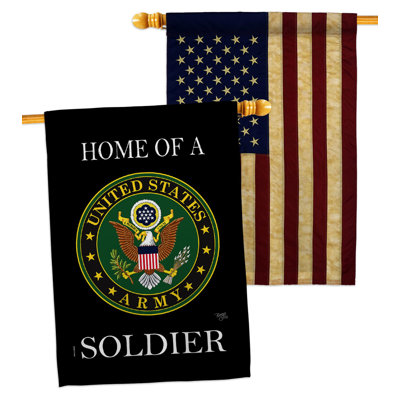 Drapeau de maison en polyester à 2 côtés 40 x 28 po