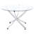 Declan Chrome Round Glass Top Dining Table