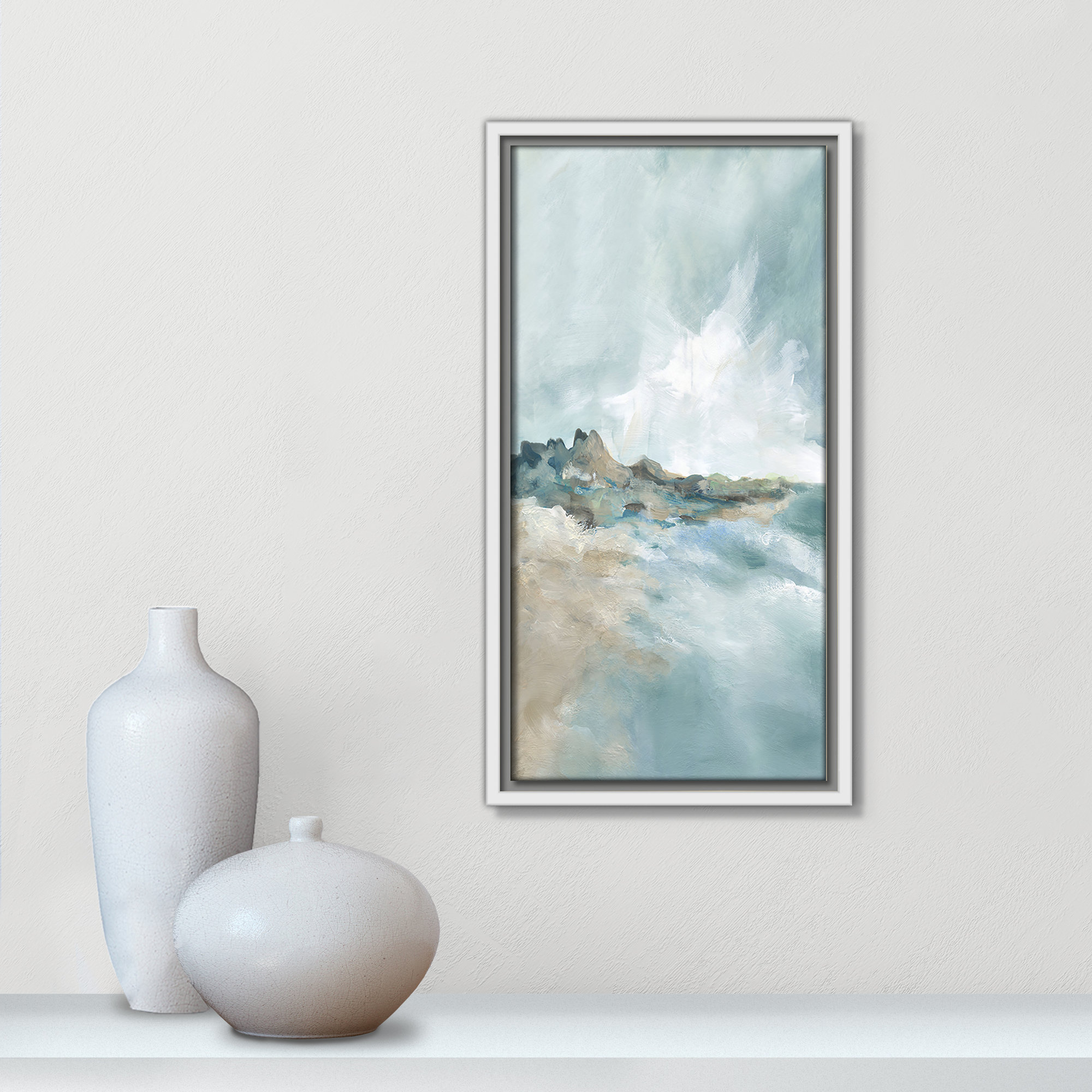 Sandpoint Print by Carol Robinson, 17.5" H x 9.5" W, White