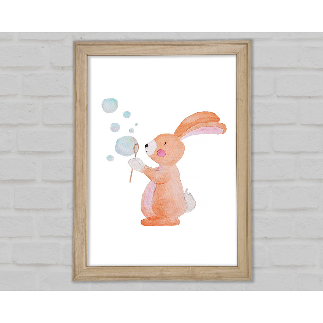 Bunny Bubble Love Gerahmter Druck