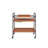 Oaken Honey Oak & Black Finish Serving Cart