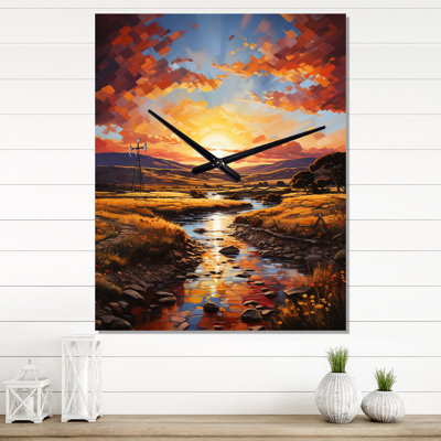 Horloge murale moderne Wind Turbines
