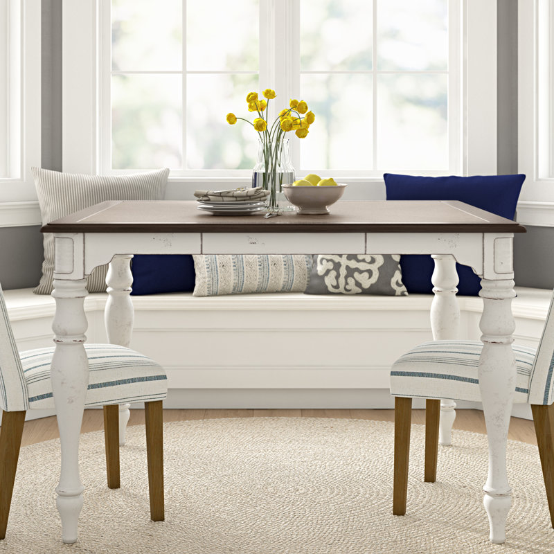 Silvestre 4 Person Gathering Table Set w/ 4 Spindle Back Counter Chairs