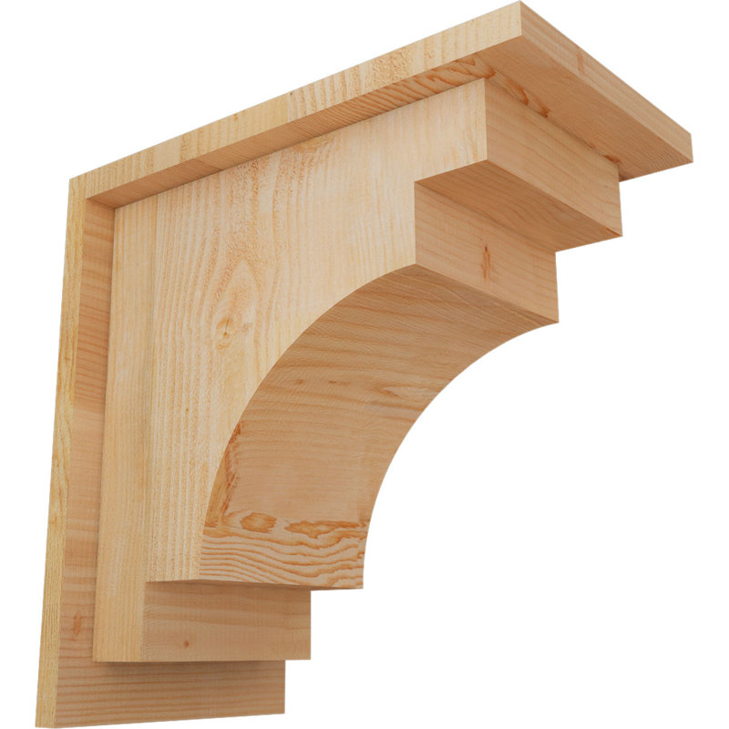Corbeau méditerranéen avec contre-plaque, H 14 po x l 8 po x P 14 po, Sapin de Douglas, Sciage brut