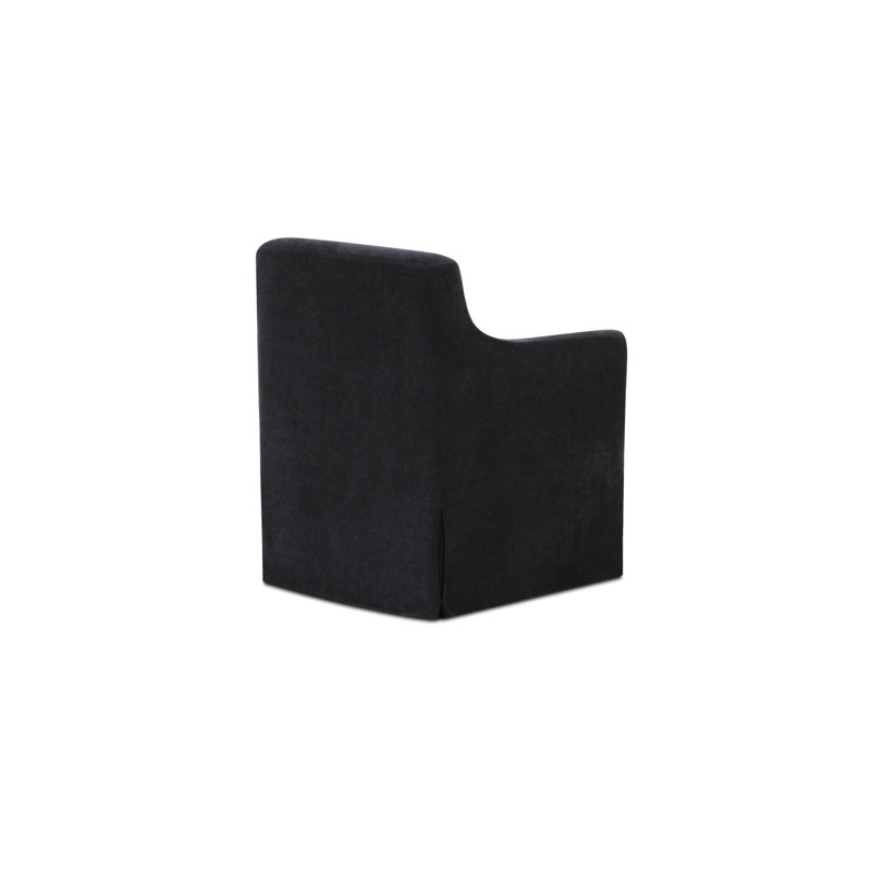 Lydia Upholstered Arm Chair, Black