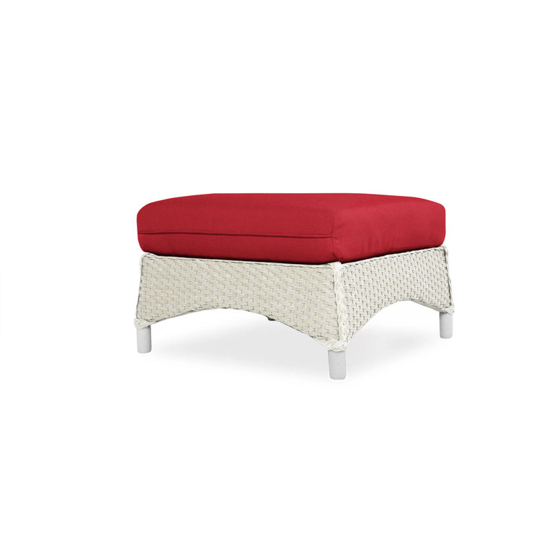 Mandalay Outdoor Ottoman, Bright Side Fog, Antique White