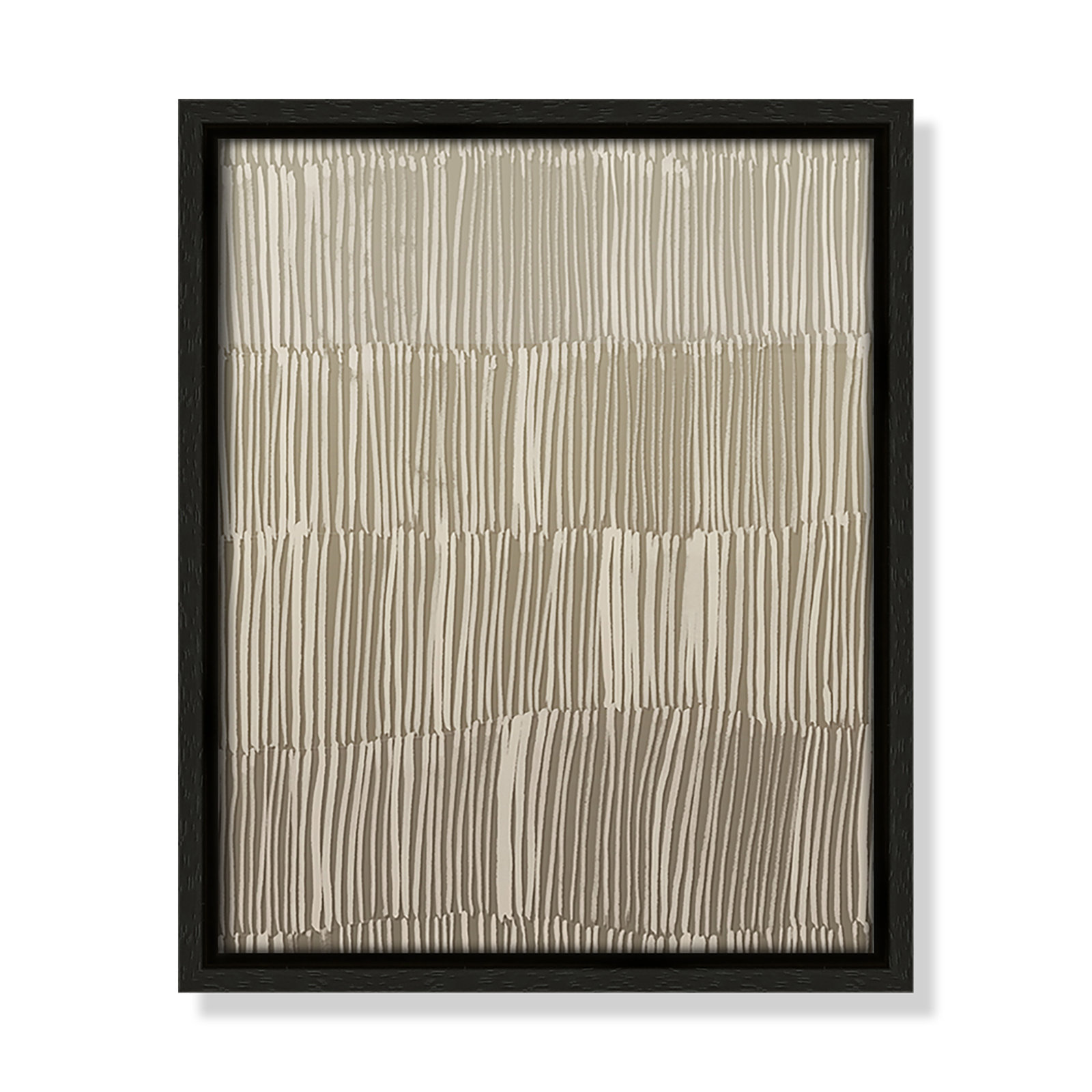 Linear Calm II Print by , 11.5" H x 9.5" W, Espresso Floater