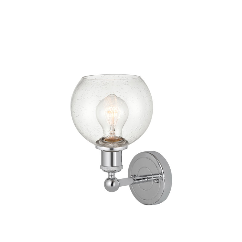 Cheboygan Armed Sconce, Seedy, Polished Chrome