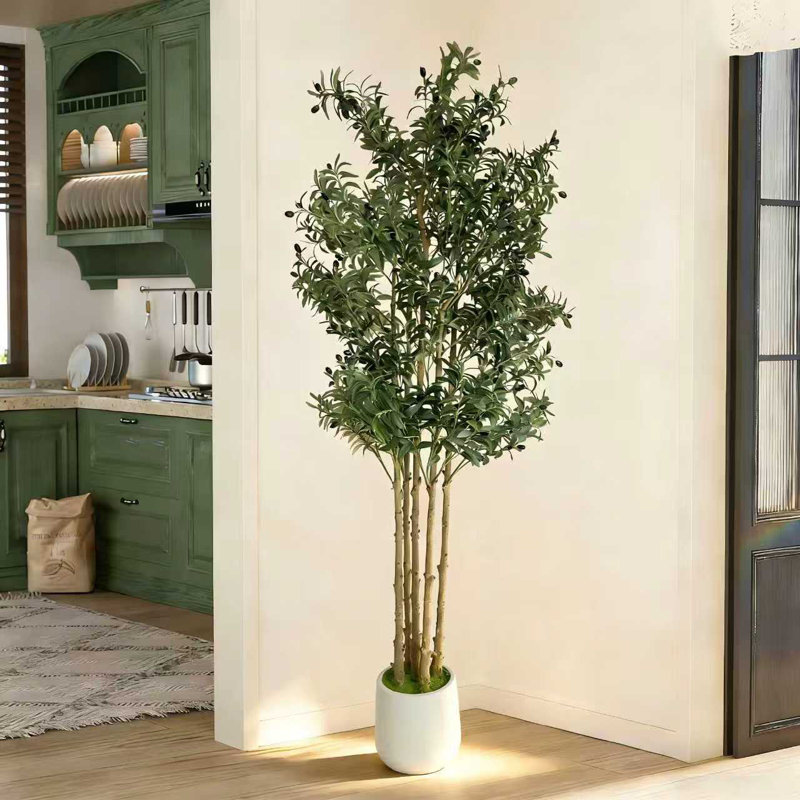 213.4cm Faux Olive Tree Tree