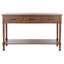 Stylish Chupp 47.3'' Console Table –Solid Wood Top with Storage Drawers, Turned Legs & Display Shelf-1596005787
