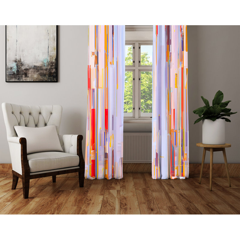 Paire de rideaux semi-transparents Alaena, L 20 po x L 82 po