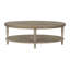 Table basse ovale avec tablette