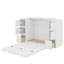 Lit escamotable simple avec tiroirs et ports USB-107080770
