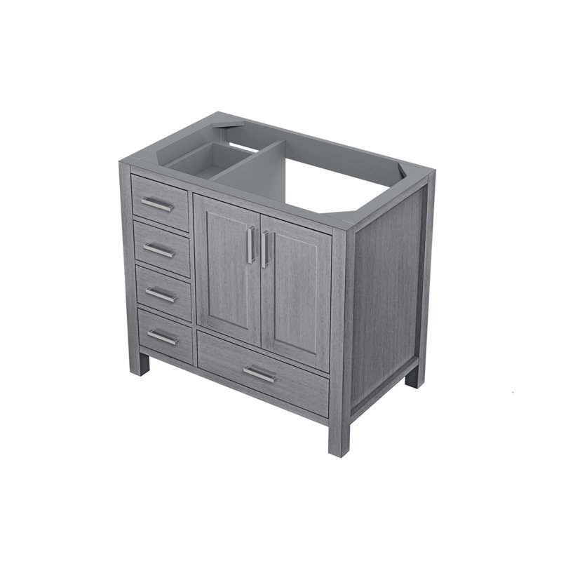 Jacques 36 in W x 22 in D Right Offset Single Bath Vanity, Distressed Grey