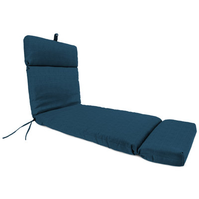 72" x 21" Federal Solid Outdoor Chaise Lounge Cushion with Ties and Loop