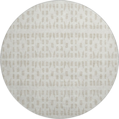 Premium Machine Washable Prisco Ivory Rug