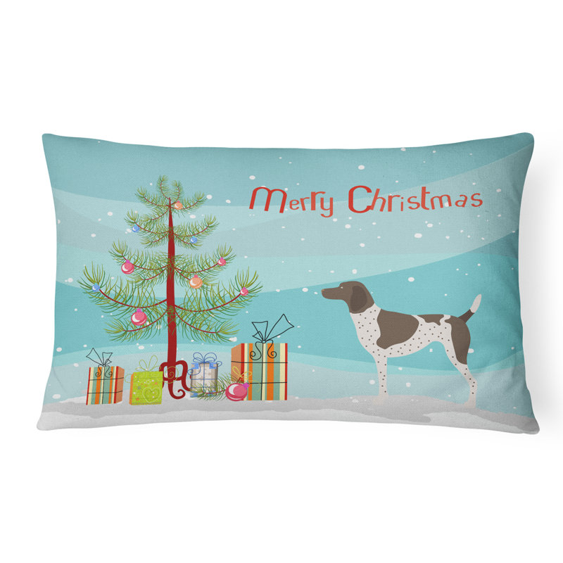  Coussin décoratif intérieur / extérieur German Shorthaired Pointer Christmas