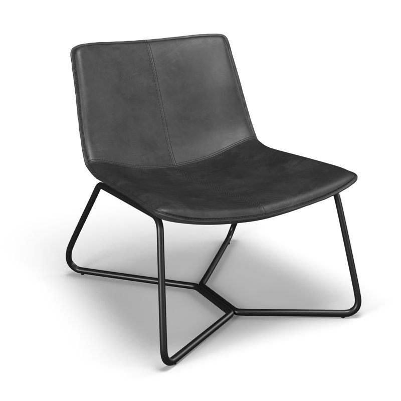 Méridienne 65,40 cm de large, Similicuir noir