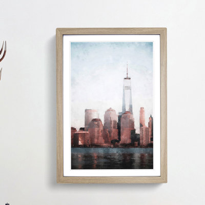 Downtown New York City Skyline - Single Picture Frame Painting on MDF