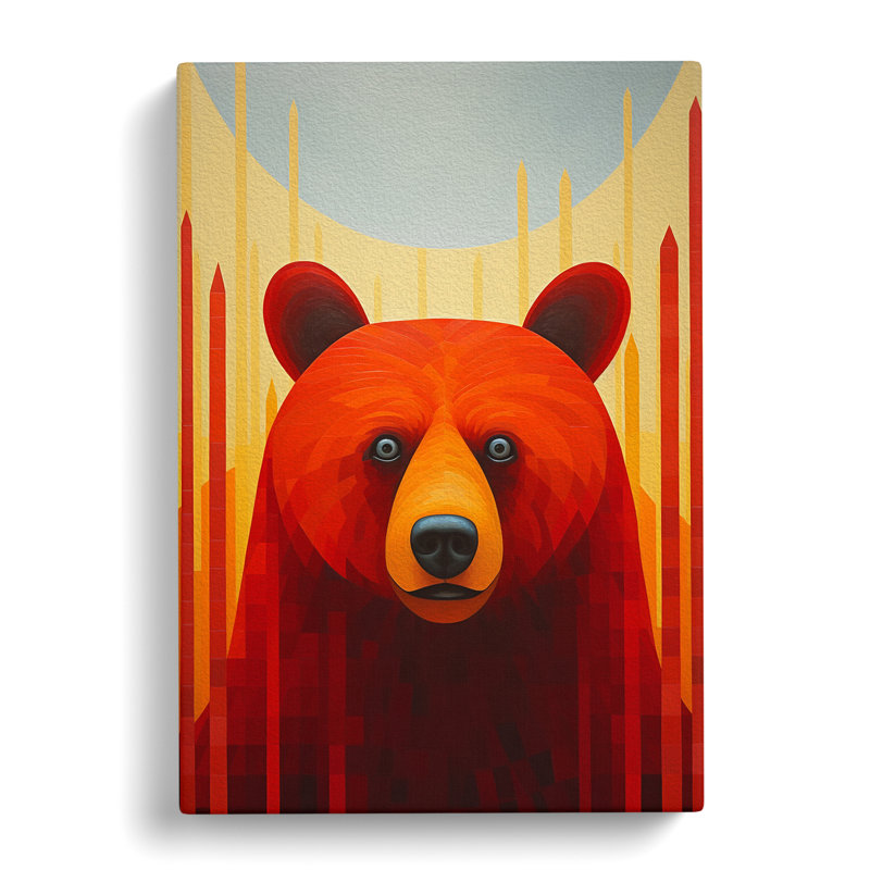 Bear Constructivism No.3 - Wrapped Canvas, 76cm H x 50cm W x 3cm D