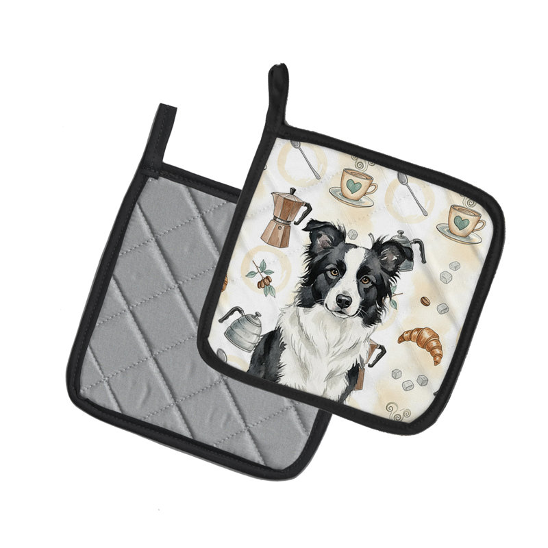 Paire de porte-cafetières Border Collie
