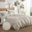 Bedsure Striped Duvet Cover-Moisture-Wicking Eucalyptus Lyocell, Cotton & Linen Hybrid Comforter Cover Set with Bowknot Ties Closure-GentleSoft & Breathable Bedding Set-116663076