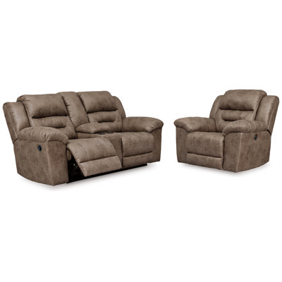 Stoneland Reclining Loveseat and Power Recliner