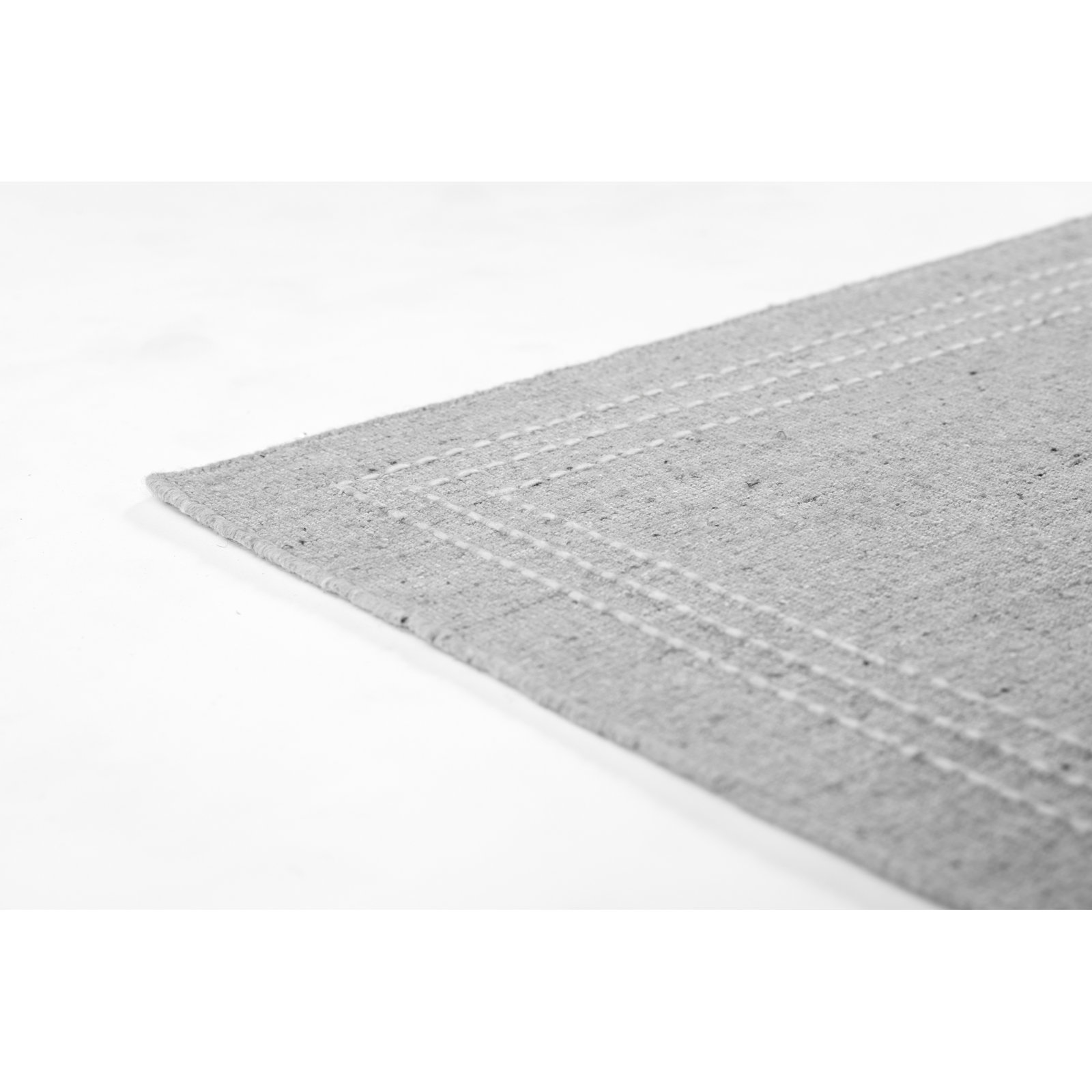 Patton Light Blue Hand-Loomed Wool Rug, Rectangle 3'6" x 5'6"