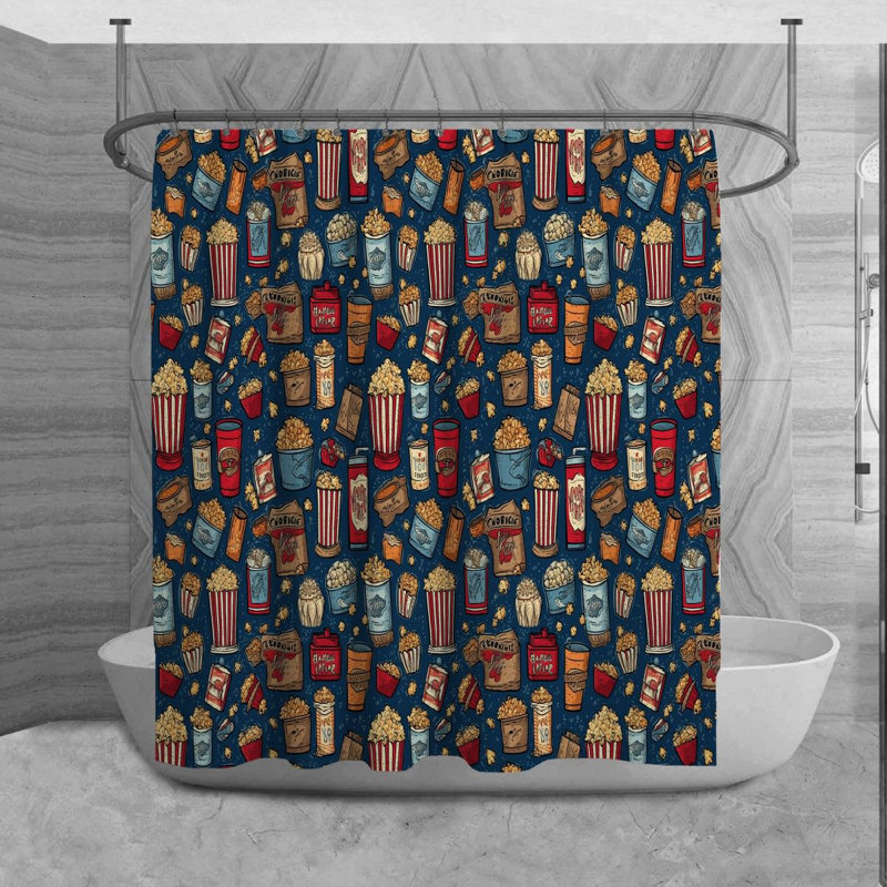 Malicka Microfiber Shower Curtain, 93" H x 70" W