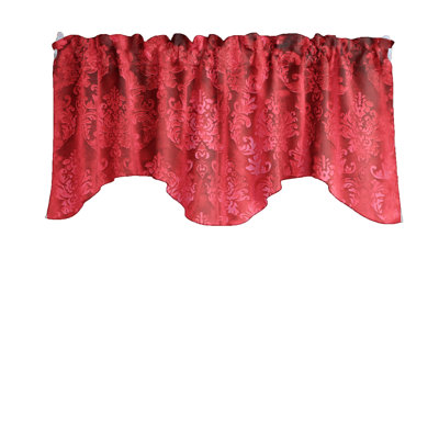 Lamariana Velvet Damask Scalloped Window Valance