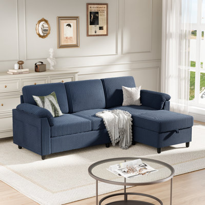 79'' Upholstered Sofa With Ottoman