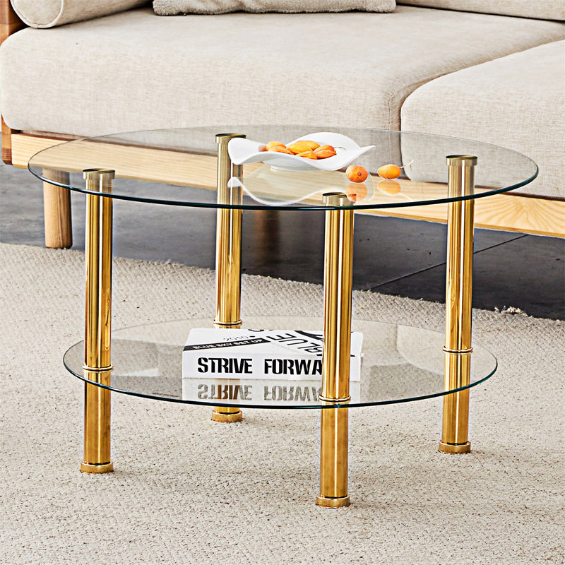 Double Layer Tempered Glass Coffee Table
